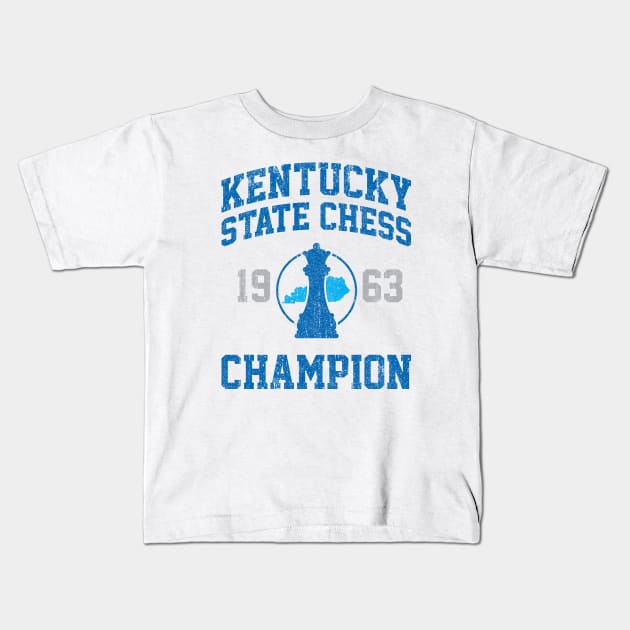 1963 Kentucky State Chess Champion (Variant) Kids T-Shirt by huckblade